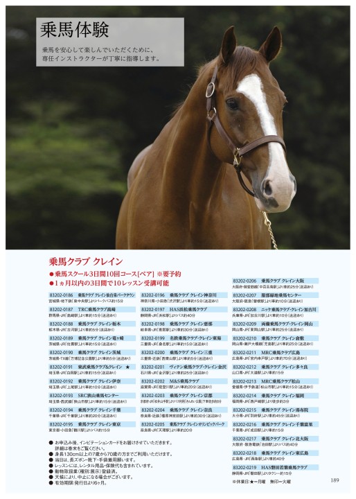 乗馬クラブクレイン多々良 しかめ 乗馬招待券3枚